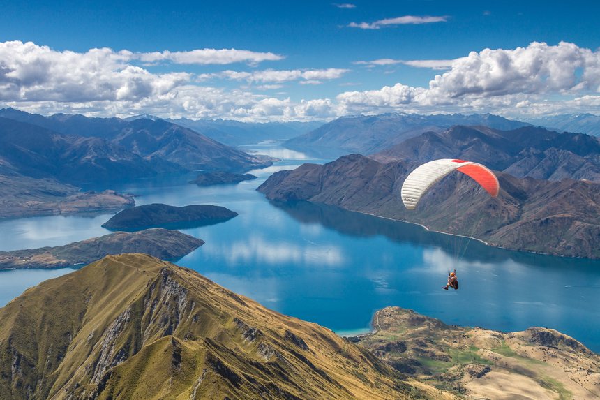 Parachuting in Wanaka, New Zealand