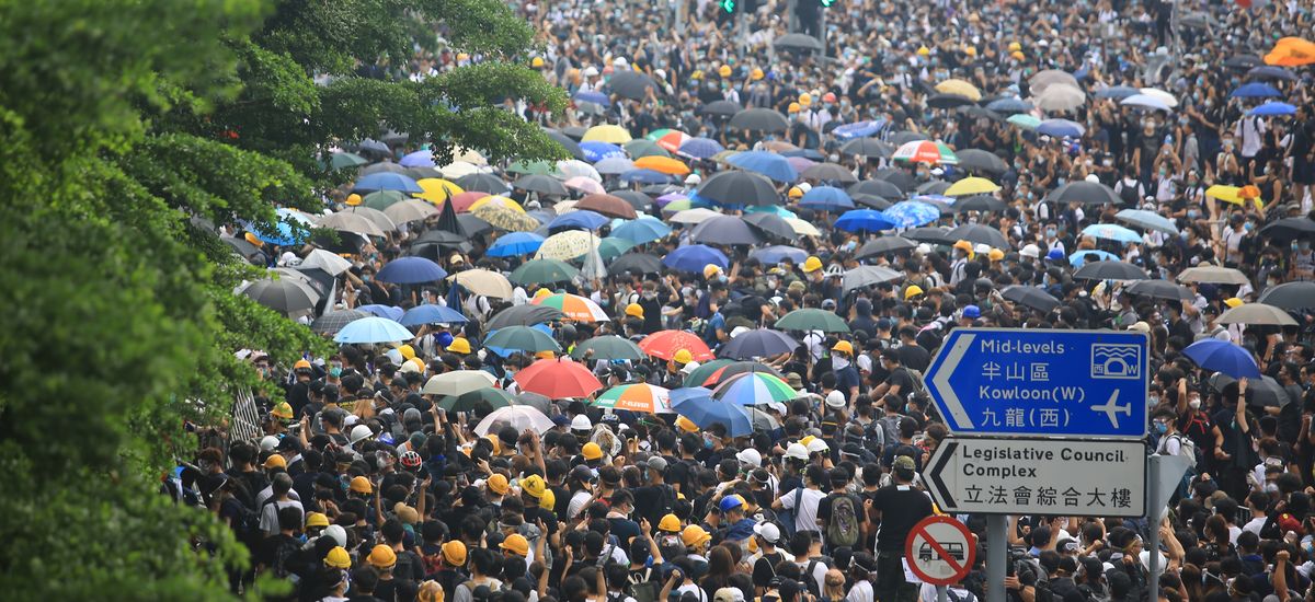 protest in hong kong on june 12 2019