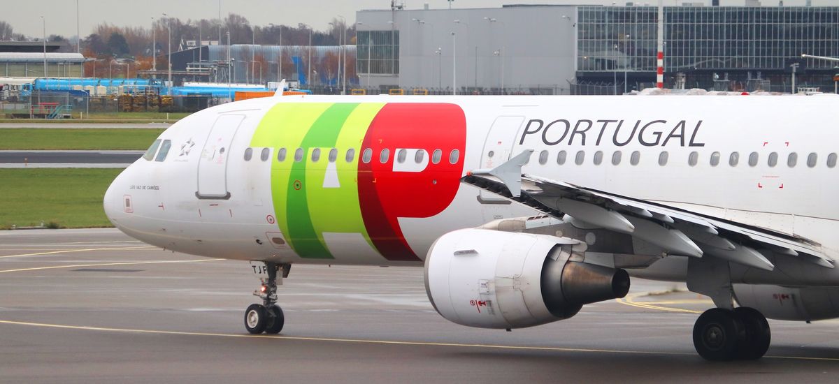 AMSTERDAM, NETHERLANDS - DECEMBER 6, 2018: TAP Portugal Airbus A321 at Schiphol Airport in Amsterdam. Schiphol is the 12th busiest airport in the world with more than 63 million annual passengers.