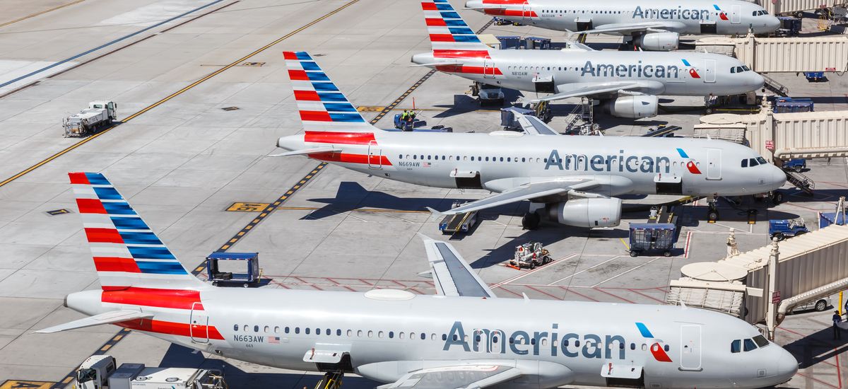 American Airlines Airbus A320 airplanes Phoenix Sky Harbor airport