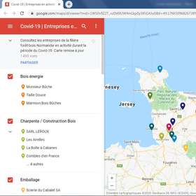 France bois régions : des cartes interactives pour connaître les entreprises en activité