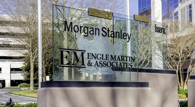 Atlanta, Georgia, USA - January 16, 2020: Morgan Stanley sign at