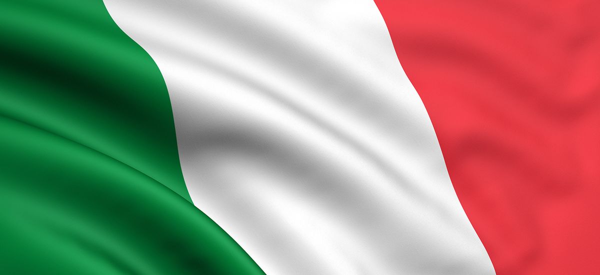 Rendered italian flag