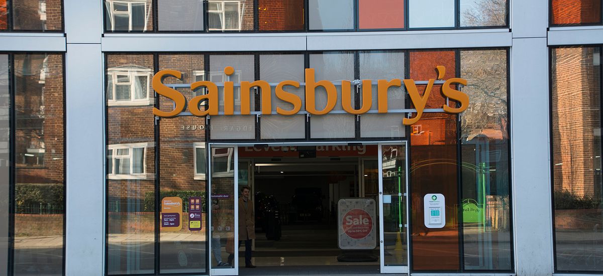 London- Sainsburys, a large British supermarket chain