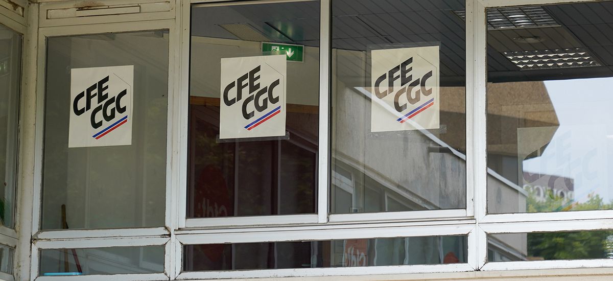 Toulouse , ocitanie France  - 06 25 2021 : cfe cgc text sign and