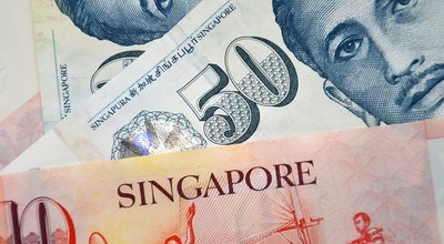 Detail of Singapore banknotes