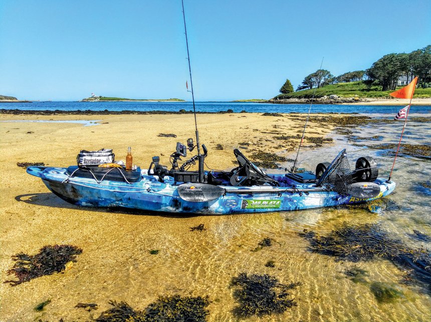 Peche du bar en kayak