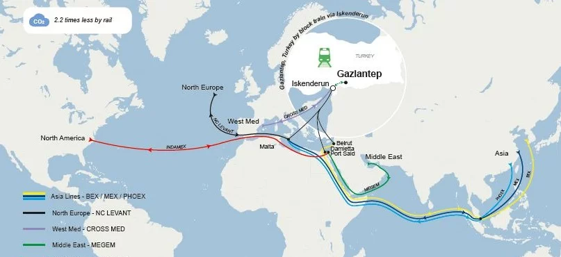 CMA CGM lance un train-bloc en Turquie et modifie 