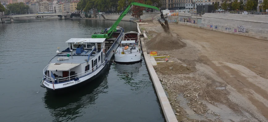 À Lyon, le fleuve au service du chantier des quais