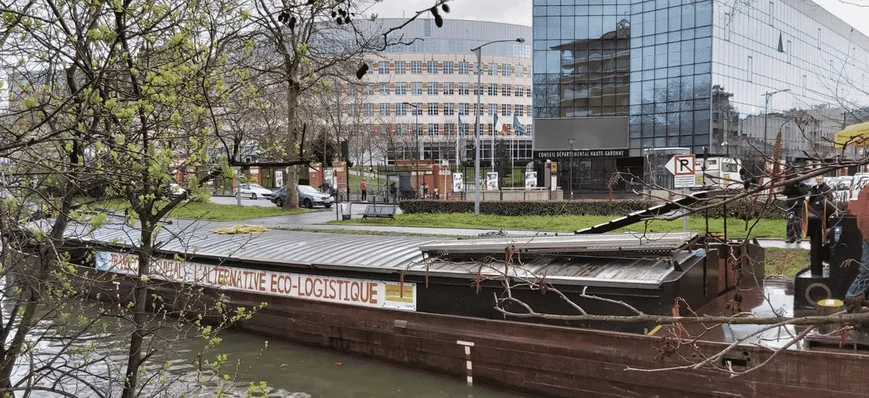 A Toulouse, un test de fret fluvial pour Spie Bati