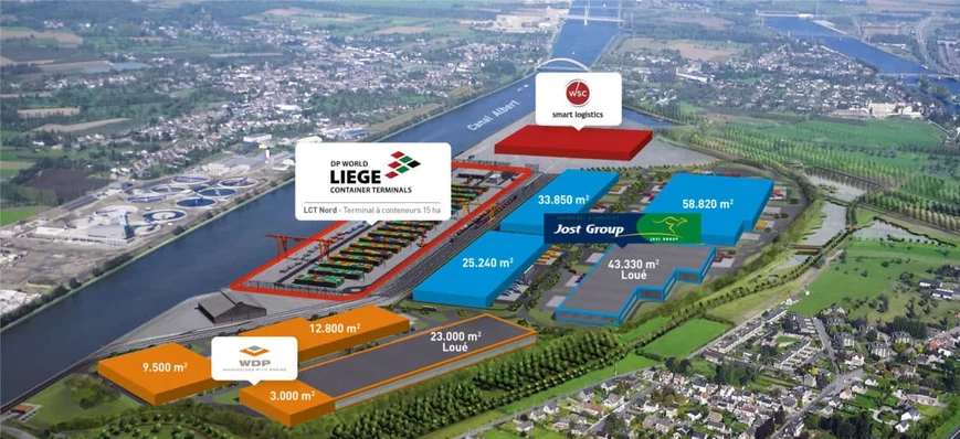Deux nouveaux entrepôts à Liège Trilogiport, le lo
