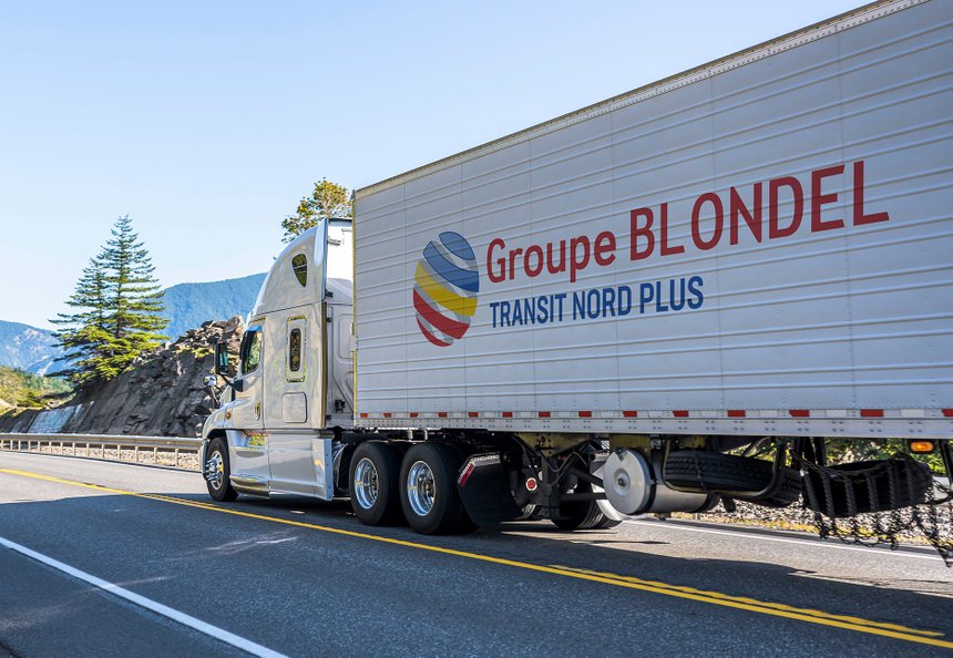 Big rig professional industrial grade semi truck transporting go