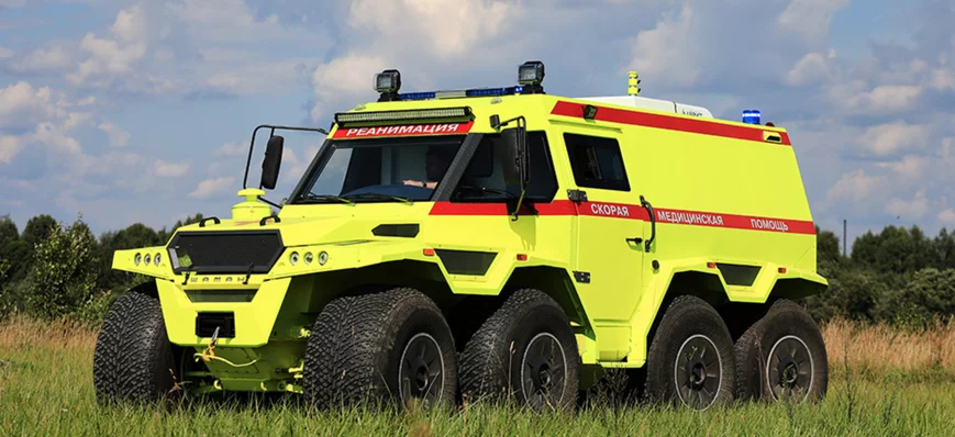 L'Avtoros Shaman-M 8x8, l'ambulance de l'extrême