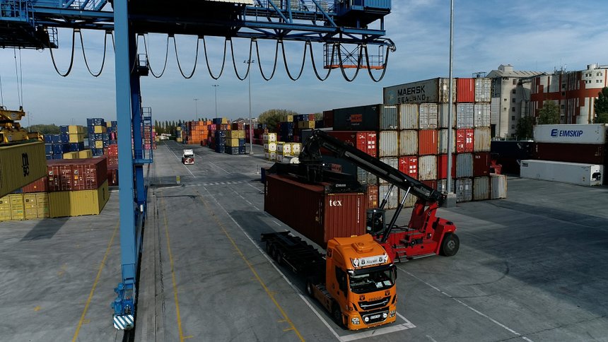 Le terminal à conteneurs des Ports de l’Escaut, près de Valenciennes. © Contargo