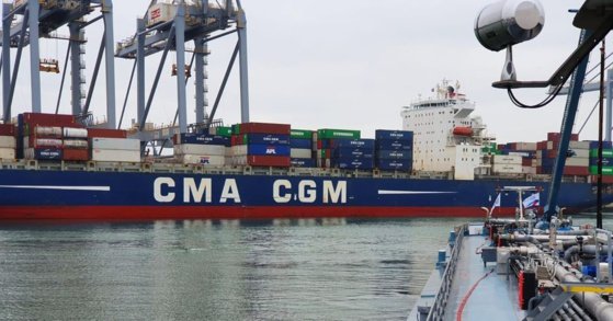 CMA CGM a vu son volume d'EVP transportés reculer au premier trimestre © CMA CGM
