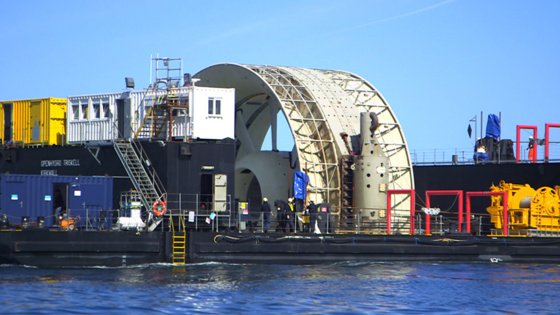 Normandie Hydro, un projet de sept hydroliennes qui doit voir le jour en 2019 dans la Manche © DCNS