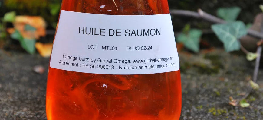 Huile de saumon Omega Baits de chez Global Omega