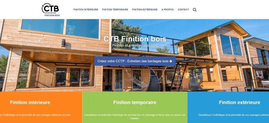 Un nouveau site Internet pour CTB Finition bois