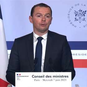 Olivier Dussopt, après la présentation du projet de loi « plein-emploi » en conseil des ministres, le 7 juin 2023.