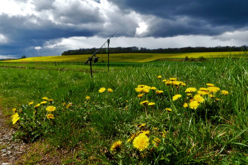 Pêcher la carpe sous l'orage