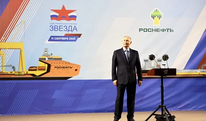 Vladimir Poutine sur le chantier de Zvezda