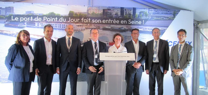 Transport fluvial : Cemex inaugure son site parisi