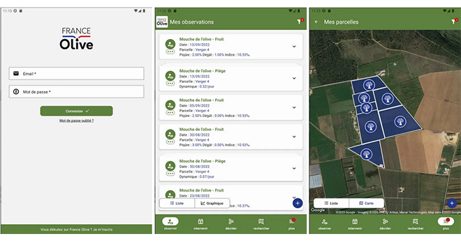 L'application Oléiculteur propose un contenu diversifié.