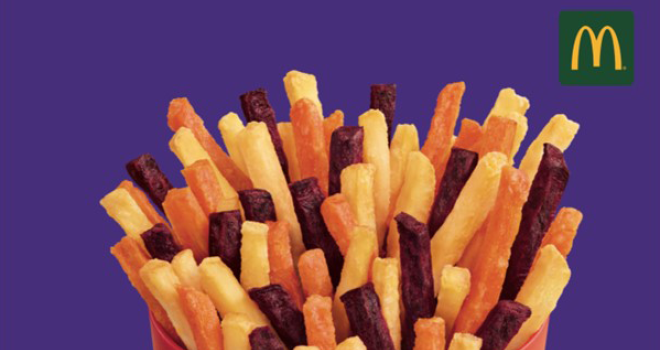 Un menu avec des frites de légumes. Photo : McDonald's