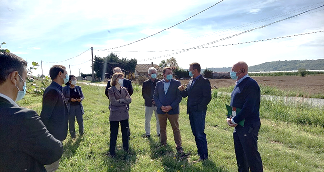 Leader français de la production de kiwis, la SCAAP Kiwifruits de France a présenté aux représentantes de l’État son activité et ses projets. Photo Scaap Kiwifruits