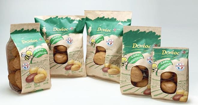 Le nouvel emballage en papier du groupe Sorma a été testé avec des pommes de terre et des oignons. Photo : Sorma Group