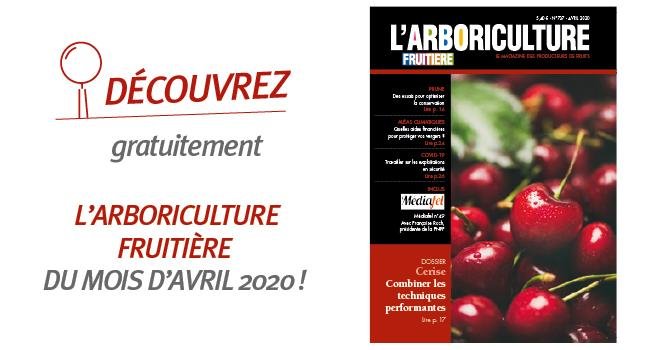 « L’Arboriculture fruitière » du mois d'avril 2020 est en accès libre sur Internet ! CP : DR