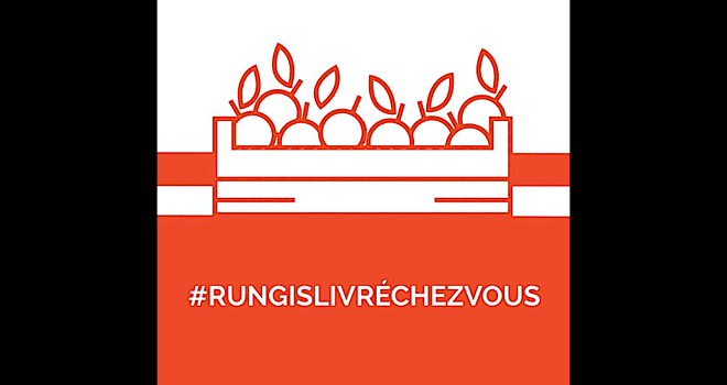 Le site « Rungis livré chez vous » permet aux consommateurs confinés de constituer leur panier de fruits, de légumes et autres produits frais, et se le faire livrer directement à domicile. Photo : Twitter marché de Rungis