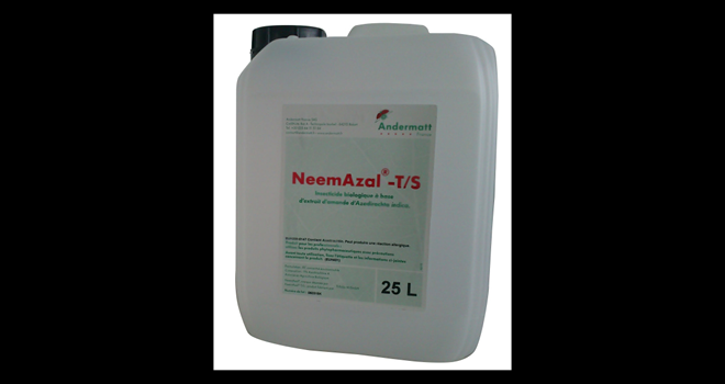 NeemAzal®-T/S est une solution à base d’azadirachtine A, matière active issue des amandes du margousier. Photo : Andermatt France