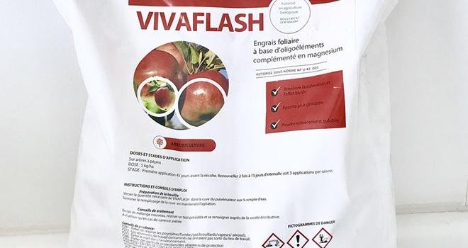 Vivaflash® est un nouvel engrais foliaire formulé à base d’oligoéléments (manganèse, zinc et magnésium) de Vivagro. Photo : Vivagro