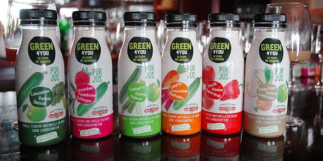 La gamme de jus de légumes Green4You comprend six recettes originales destinées au marché du snacking. Photo : D. Bodiou/Pixel image