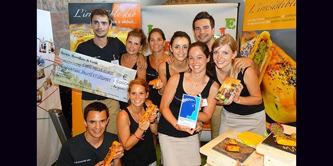 Pour la finale d'Ecotrophelia 2015, le jury de l'innovation F&L mené par Interfel a récompensé une équipe de l'Isara-Lyon. Photo: L.Rubio/Pixel Image