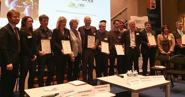 Terralia et l'Afnor ont remis la certification RSE à 7 PME des secteurs F&L et viticoles, le 19 mars dernier. Photo: Afnor