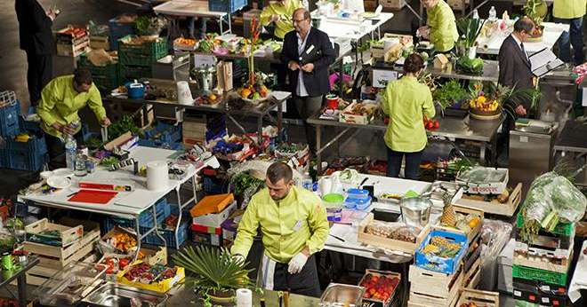 Épreuve de qualification pour les Meilleurs Ouvriers de France primeurs en mai 2014. Les 14 prétendants au titre retenus seront jugés au Salon de l'agriculture le 28 février prochain. Photo: UNFD