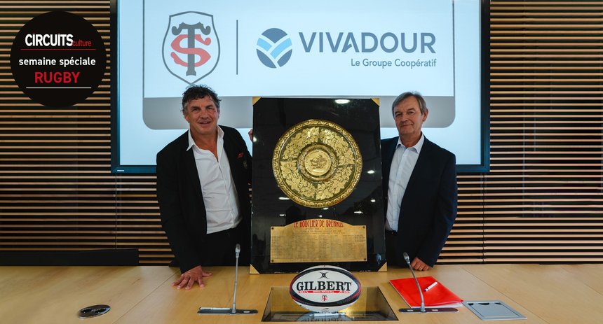 Didier Lacroix , président du Stade Toulousain et Jean-Marc Gassiot-Bitalis, président du groupe coopératif Vivadour. © Vivadour