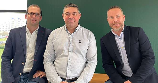 Perre-Adrien Flages, Emmanuel Massicot et Ulrich Housseau, lors du point presse le 30 novembre 2022.Photo : COC