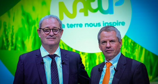 Patrick Aps (à gauche) et Jean-Charles Deschamps, directeur et président du groupe NatUp. Photo : JF Lange_ Natup