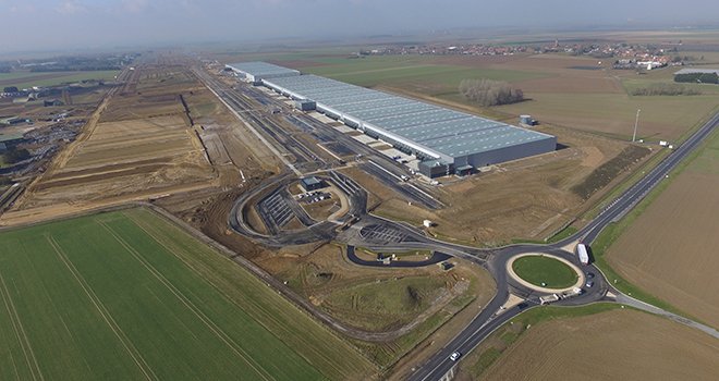 Avec un potentiel de 750 000 m²  de cellules modulables sur plus  de 320 hectares, e-Valley se positionne comme le premier centre logistique multimodal d’Europe. Photo : e-Valley