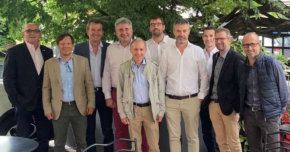 L'équipe Cérience et Frayssinet : les deux entreprises collaborent autour d’un projet global "biostimulants et techno-semences". Photo : DR