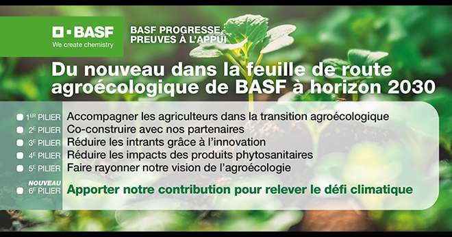BASF Agro ajoute à sa feuille de route agroécologique un sixième pilier visant la neutralité carbone. Photo : BASF