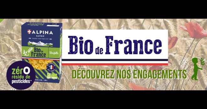 Carrefour s'est engagé avec des coopératives et des industriels pour commercialiser des produits bio. CP : Alpina Savoie