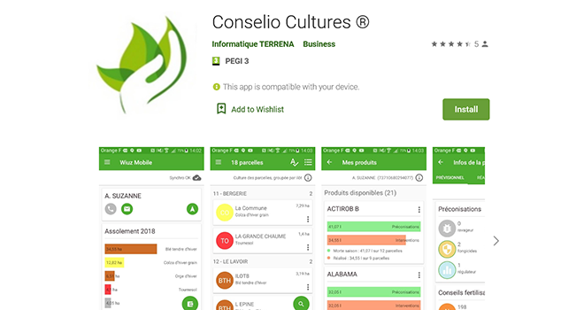 Conselio Culture est accesible sur Smartphone depuis deux ans. Photo : Terrena