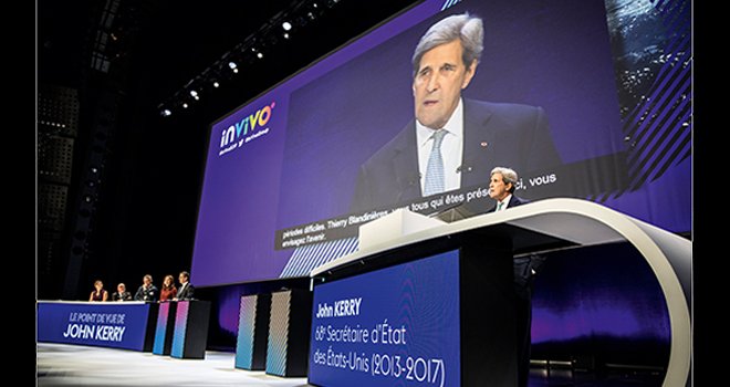 « Nous avons besoin de plus d’audace, de croire en nous, et faire le travail, en exploitant les technologies, le génie de l’innovation, la créativité de l’esprit humain et nous résoudrons ce problème », explique John Kerry. CP : Géraldine Aresteanu.