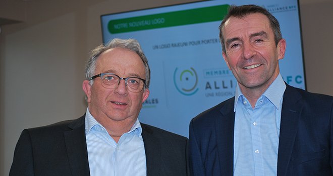 Marc Patriat (à gauche) et Christophe Richardot, respectivement président et directeur général de Dijon Céréales. © E.Thomas/Pixel6TM