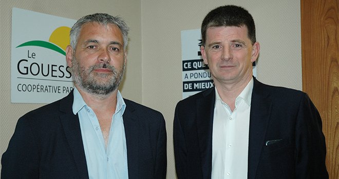 Thomas Couëpel, président du groupe Le Gouessant (à gauche), et Rémi Cristoforetti, directeur général. Photo : D. Bodiou/Pixel6TM