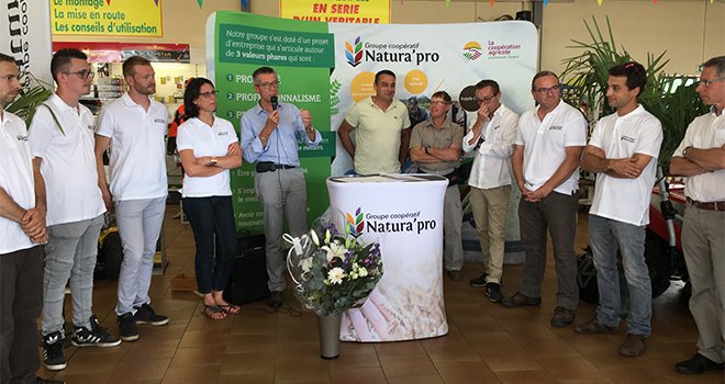 Sylvain Robinet a présenté Natura'pro, aux côtés de Christophe Devos, le nouveau président et Bernard Comte, vice-président, et des équipes locales. 